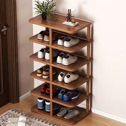 6-Tier Shoe Rack, Entryway Shoe Shelf Shoe Storage Organizer For 12 Pairs Of Shoes