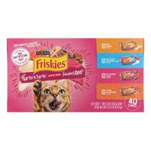 Purina Friskies Prime Filets Surfin' & Turfin' Favorites Chicken, Seafood, Tuna, Salmon, Fish And Beef Flavor Wet Cat Food - 5.5oz/40ct