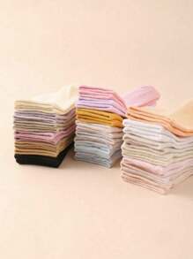 20 Pairs/Set Of Random Colors Baby Unisex Socks Toddler Nude Socks - Multicolor - View 4