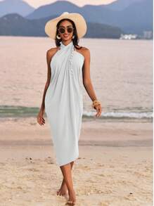 Sarong Wraps For Women Long Beach Swimsuit Cover Up Swimwear Pareo With Tassels Bikini Skirt Coverup For Bathing Suit