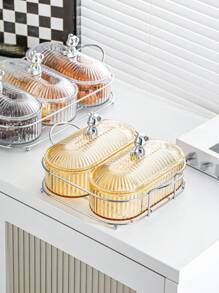 1pc High Quality Storage Box, Home Fruit Plate, Living Room Tea Table Dried Fruit Box, Minimalist Stylish Candy Box With Lid, New Year Supplies, Home Organization & Storage, Party Decor, Room Decoration