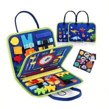 Livro Montessori Sensorial Maleta Educativa Brinquedo para Crianças