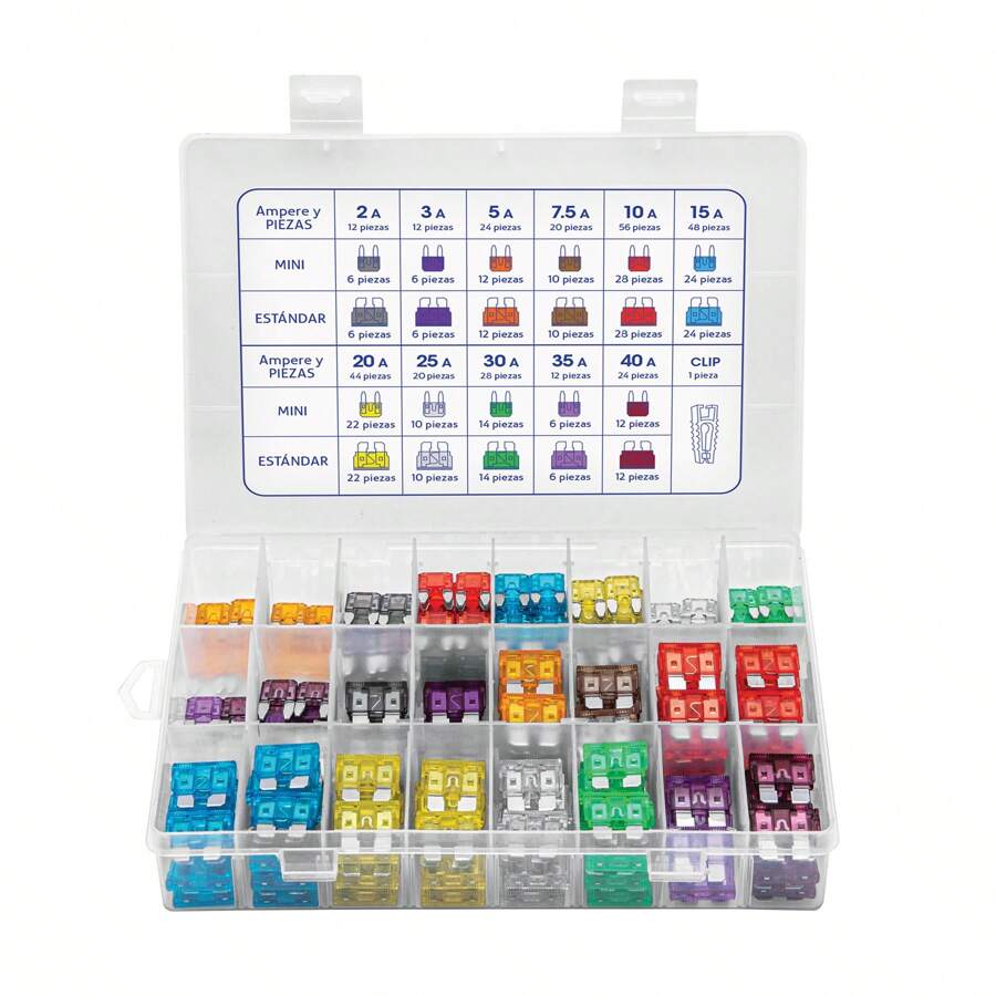 TRUPER Juego de fusibles automotrices estándar y mini, 300 pz - Multicolor - Ver 1