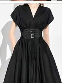 1pc Women's Wide Elastic Waist Belt, Decorative For Dress Shirt Casual Wear, Spring & Summer, Suitable For Date & Daily Fall, Autumn, Halloween