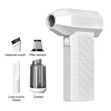 1PC Compressed Air Dust Collector -3 Adjustable 10000RPM, Portable Multi-Function Vacuum Cleaner, Can Be Used For Dust, Dust Blowing, Electric Air Dust Collector With LED Lights, Rechargeable Cordless Air Blower For Keyboard Electronic Equipment Cleaning. Replace The Compressed Air Tank