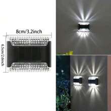 Solar-Powered Up-Down Wall Lights, Waterproof Outdoor Solar Pathway Lights, Solar Fence Lights For Patio, Garden, Lawn, Yard, Fence, Driveway, Landscape Lighting To Illuminate Your Yard