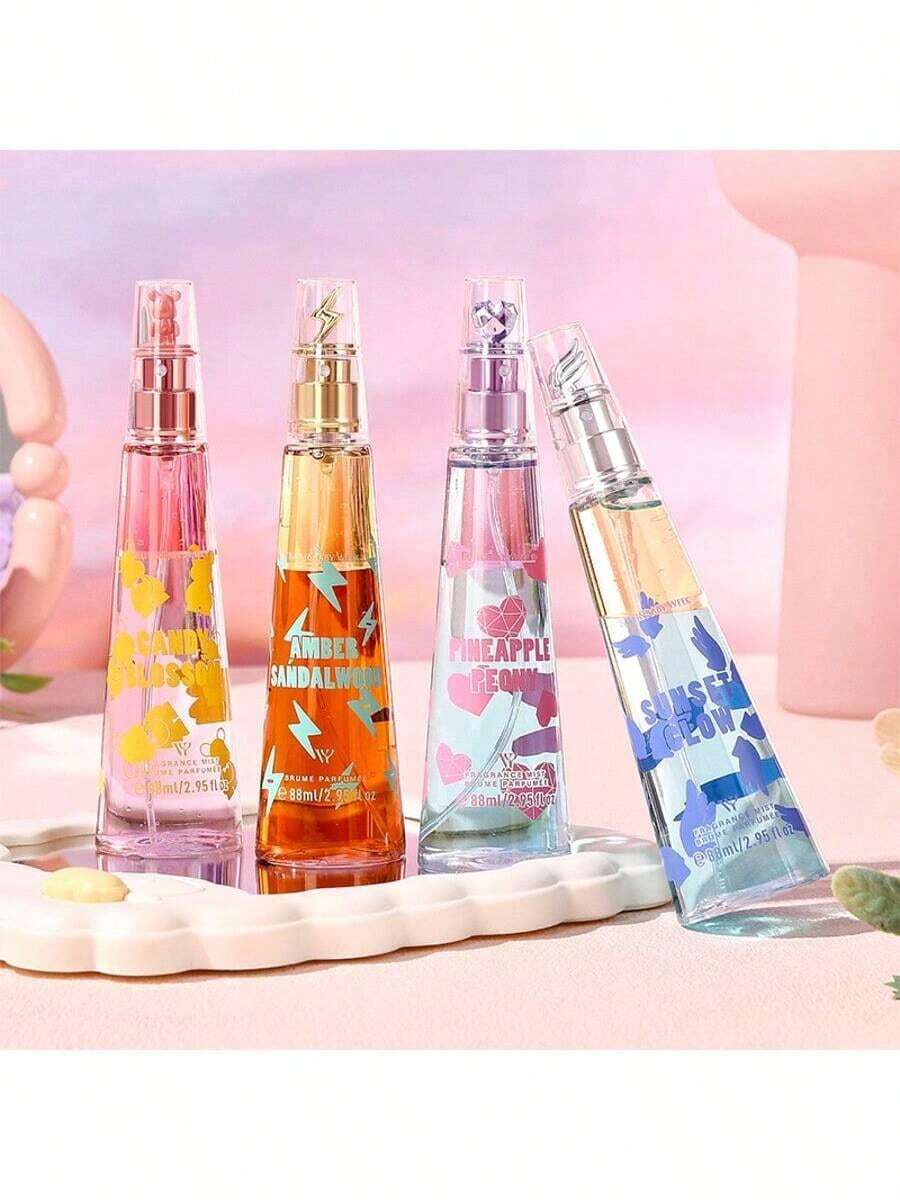 1 pieza/88ml Spray de fragancia, ambientador de hogar, aromaterapia, que contiene la esencia del encanto natural y fresco de larga duración, empaque de diseño innovador, con lindos personajes de dibujos animados, adecuado para verano, Día de la Madre, interior, exterior, citas, fiestas, vacaciones, hogar, oficina, es el regalo ideal para amigos y parejas.