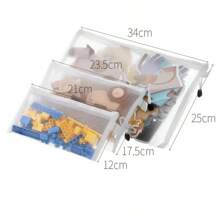 10 piezas Bolsa de almacenamiento de juguetes, bolsa de subpaquete de bloques de construcción, bolsa de cremallera transparente para partículas pequeñas, caja de almacenamiento de acabado - Blanco - Ver 5