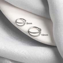 1 件 16G 双透明 CZ 铰链鼻环圈 G23 钛防过敏 18K 镀金分段隔膜鼻穿刺珠宝软骨环耳屏海螺耳轮耳垂耳环穿孔、唇环、肚环乳头环 8 毫米 10 毫米女士和男士身体穿孔珠宝