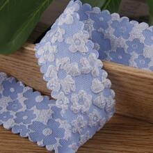 Curly Plum Blossom Jacquard Ribbon, DIY Bow Hair Accessories, Clothing Collar, Cuff Decor, Floral Gift Wrapping Ribbon