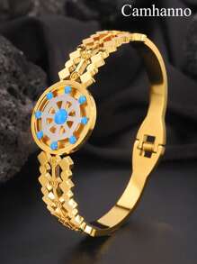 Camhanno 1 件豪华不锈钢男女通用时尚配饰，彰显独特风格，送给男朋友的完美礼物 - 彩色 - 查看 3