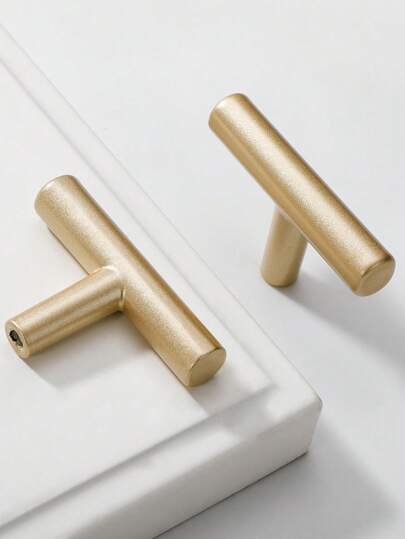 2 pezzi Pomoli moderni e minimalisti per cassetti/armadietti, maniglia di lusso in oro per guardaroba con foro singolo