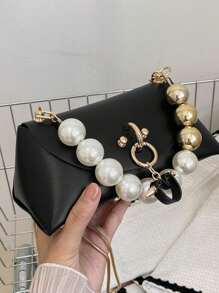 Chain Link Minimalist Elegant Fashionable Tote Bag, Suitable For School, Commuting, Casual, Travel, Lightweight
