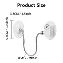 1pc White Multi-Function Child Lock, Cabinet Door Lock, Window Lock, Refrigerator Lock, Sliding Door Window Lock With Limiter