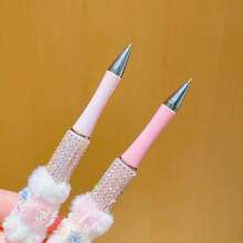 Sanrio Neutral Pen: Hello Kitty Cartoon Crystal Rhinestone Ball Pen, My Melody Cute Plush Sparkling Automatic Pencil, Kuromi Fantasy Anime Theme Rotary Pen, Pochacco 0.5mm Planner Pen, Cinnamoroll Kawaii Writing Pen, Rollerball Pens, School Stationery Essential