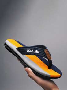 Men's New Personalized Casual Sandals, Summer Home Non-Slip Slippers, Outdoor Flip Flops - Dark Blue - View 4