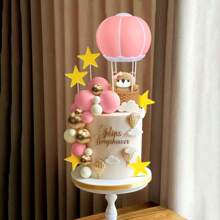ROARING GOOD TIME RGT Bear Cake Decoration Gold Balls Cake Topper Hot Air Balloons Bears Cake Cake Decoration Birthday Cake Decoration