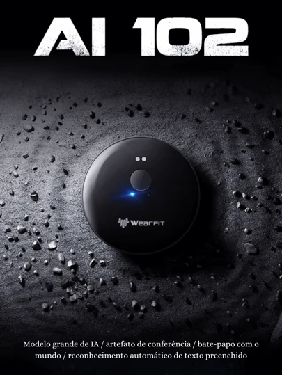 Tradutor Inteligente Ai102 Bluetooth Com Aplicativo De Gravação De Transações Em Tempo Real