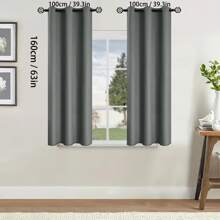 2pcs Blackout Curtains Thermal Insulated Lined Window Curtain Panels For Living Room, Bedroom, Kitchen, Bathroom, Home Decor Curtains For Living Room Room Decor Home Decor Living Room Kitchen Decor Living Room Decor Room Decor Curtains Bedroom