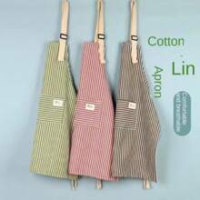 Fashionable Waterproof And Oil - Proof Striped Kitchen Apron For Home Restaurant Work