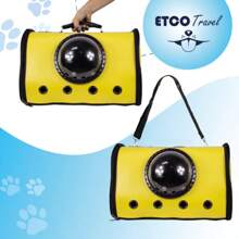 Transportadora bandolera con Capsula de Viaje para Mascota forro tipo piel