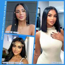 36英寸高清蕾丝前假发，越南直发处女发假发，5x5蕾丝闭合假发，真人发，黑色