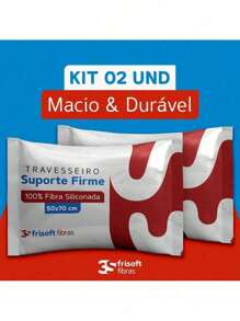 Kit Of 2 Comfort Percale Pillows 50x70 Siliconized Fiber - The Best Quality Available - Nhiều màu - Xem 1