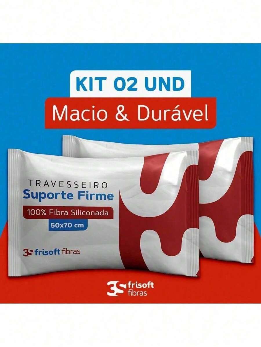 Kit Of 2 Comfort Percale Pillows 50x70 Siliconized Fiber - The Best Quality Available - Nhiều màu - Xem 1