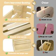 Baby Shower Gifts Basket Wooden Crate, 26-Letters And Baby Clothes Hangers New Born Baby Girl Boy Gifts Vine Decorations Cute Closet With Handle Pregnancy Gifts For New Mom Parents - 米色 - 查看 4