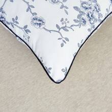 2PCS Flower Pattern Pillows (With Filling), Skin-Friendly & Soft, Suitable For Bedroom Home Use - White - View 5