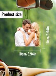 1/2Pcs Custom Hanging Car Photo Frames, Personalized Photo Pendant Car Accessories, Customized Photo Car Ornament, Customizable Car Photo Decor Accessories, Car Decor Interior Accessories, 10x10cm, Rear View Photo Gift, Colorful, Cute, Adorable, Funny, Kawaii, Y2K, Stylish, Unisex, Casual, Custom, Personalized, Unique, Customized, Ideal Gifts For Him, Ideal Gifts For Her, Her, Boyfriend, Girlfriend, Family, Friends, Customized Keychains & Accessories, Vintage Outfit, Delicate Romance