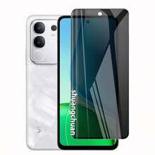 3合1 适用于 VIVO Y29 4G 钢化玻璃 Y29 透明屏幕保护膜 防窥全覆盖屏幕保护膜 防偷看隐私膜 相机镜头膜 - 3in1 - 查看 4