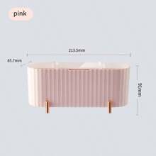 Desk Makeup Brush Holder, Clear Lidded Makeup Pad Storage Box, Makeup Sponge & Clean Swab Organizer
