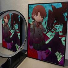 1 件系列 Experiment Lain 动漫电影帆布画咖啡厅酒吧房间墙壁装饰无框架