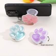 1 pezzo Supporto da tavolo pieghevole in ABS con design a zampa di gatto carino, 1 pezzo Accessorio impermeabile per supportare il telefono compatibile con , telefoni Android, regalo per compleanni, famiglia, amici, sostegno per telefono push-pull, supporto per telefono, accessori per telefono