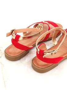 RevReaL REVREAL Women's Elegant Strappy Flat Sandals Stylish Sandals Summer Sandals For Women