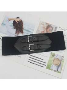 1pc Women's Wide Elastic Waist Belt, Decorative For Dress Shirt Casual Wear, Spring & Summer, Suitable For Date & Daily Fall, Autumn, Halloween