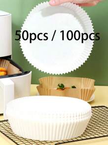 Round Air Fryer Paper Sheets, Oil Absorption Pad For Baking, Silicone Oiled Paper Discs, Foil Round Liners For Home Electric Oven And Bowl