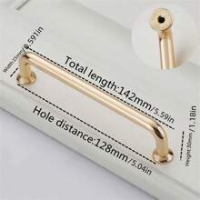 1 Pc / 2 Pcs Of Zinc Alloy Modern Minimalist Black Imitation Gold Handle Drawer, Bedside Table, Storage Cabinet, Wardrobe, Cabinet Door Handle