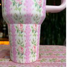 Pink Rose Special Edition 40 Oz H2.0 Stanleycup, Stainless Steel Water Bottle With Handle For Portable Summer Drinkware - 粉色 - 查看 3