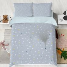 Oversize & Large Size Bedding Set, Cartoon Letter Print, Zipper Closure Design, 3Pcs - 1 Duvet Cover + 2 Pillowcases, Core-Less, Suitable For Adult Bedroom, Couple Room And Hotel - Multicolor - View 6