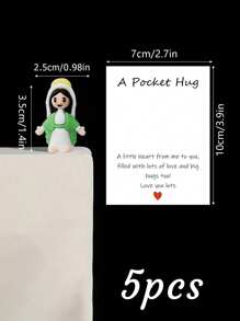 5/1 PVC Siliconen Materiaal Mini Jezus Beeld Paasdecoratie Ornament, Emotionele Ondersteuning, Emotionele Aanmoediging Cadeau Zak Knuffel Kaart, Een Beetje Dichtbij Van Mij Naar Jou, Gevuld Met Heel Veel Liefde En Dikke Knuffels Ook! Hou Heel Veel Van Jou, Jezus Zegen Je