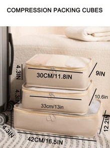 3 件套收纳袋、收纳袋、可折叠行李打包收纳袋、行李收纳袋套装旅行配件男女衣物收纳袋旅行收纳袋行李收纳袋套装邮轮假期海滩度假用品夏季女士旅行必需品女士手提箱内衣袋房间装饰