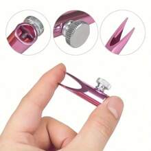 1pc Cylindrical Metal U-Shaped Eyebrow Pencil Sharpener, Double-Sided U-Slot Eyebrow Pencil Tool