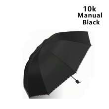 1pc Classic British Plaid Umbrella, Edge-Bound Umbrella, 10K Impact Fabric Umbrella, Manual Folding Umbrella, Solid Color Sun Umbrella, Elegant Business Umbrella Design, Large Single-Person Sun/Rain Umbrella, Gift Umbrella, Reinforced Windproof Umbrella, Travel Umbrella, Waterproof Umbrella, Enlarged Double-Person Umbrella, Photography/Wedding Umbrella