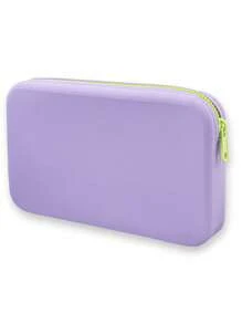 Minimalist Silicone Storage Electronic Accessories Bag, Zipper Carry On Bag, Portable Data Cable Bag - Multicolor - View 8