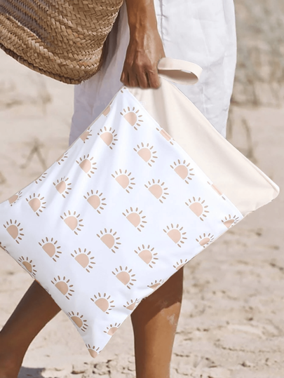 1pc Waterproof Handheld Storage Bag, Swimming Bag For Separating Wet And Dry, Sandproof And Dustproof Beach Storage Pouch Christmas, Halloween, Thanksgiving Day Gift