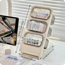 1pc Diagonale Potloodhouder Bureau Organizer Box Met Grote Capaciteit, Geschikt Voor Studenten, Kantoor, Make-up Of Diverse Opslag'