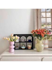 Acrylic Cup Holder, Light Luxury Desktop Storage Rack, Multi-Layer Storage Display Rack, Ins-Style Dressing Table Cosmetic Storage Box, High-End Arch-Shaped Storage Rack, Ins-Style Storage Rack, Black Iron Desktop Cup Holder, Acrylic Mug Holder, Multi-Layer Cup Display Rack, Iron Arch-Shaped Cup Holder, Milk Tea Color Entrance Storage Rack, Living Room Desktop Storage Rack