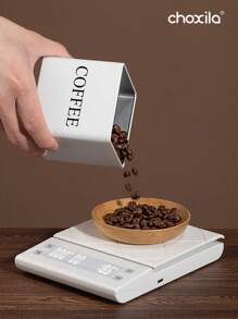 choxila 3pcs Coffee Storage Can Tea Snacks Coffee Bean Storage Can Bamboo Lid Iron Art Display Square Can Back To School